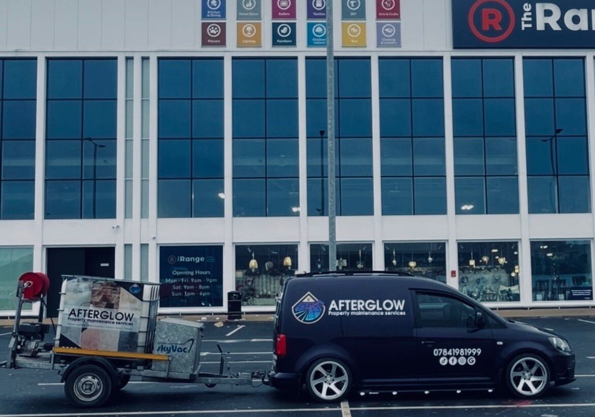 AfterGlow van parked outside The Range