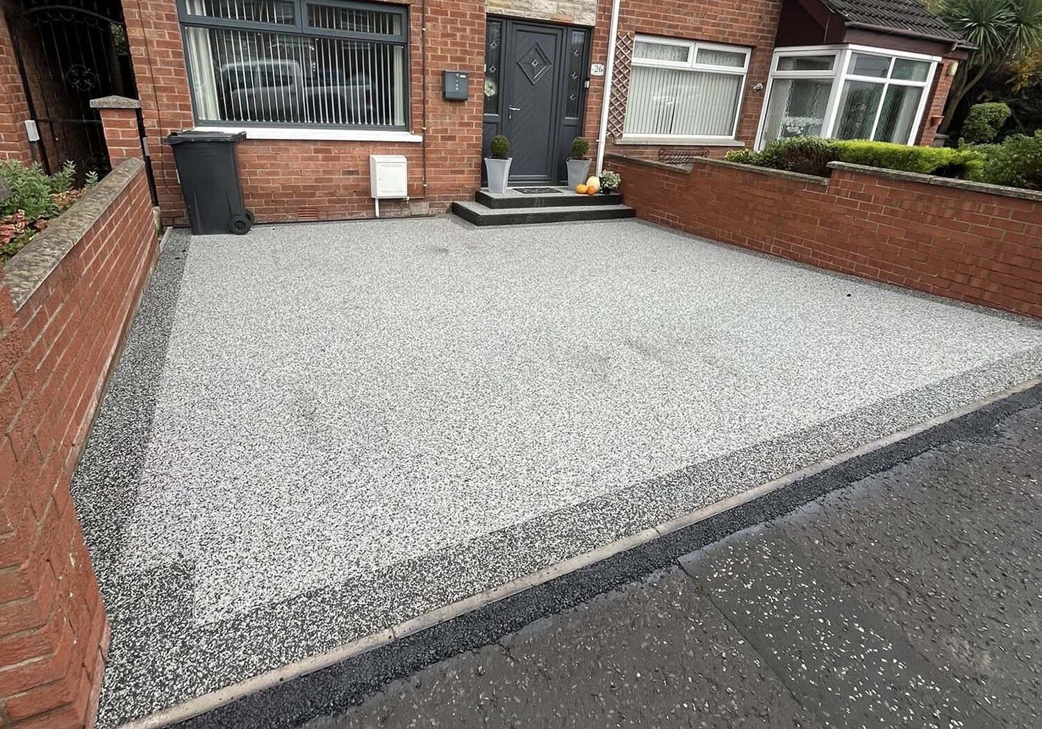Resin driveway on UK home